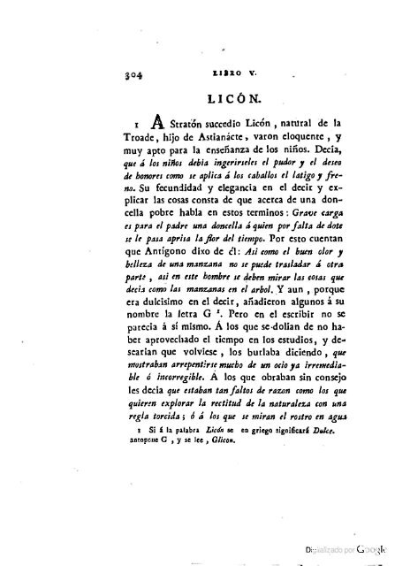 DIÓGENES LAERCIO – 1792 – Sobre las vidas, opiniones y