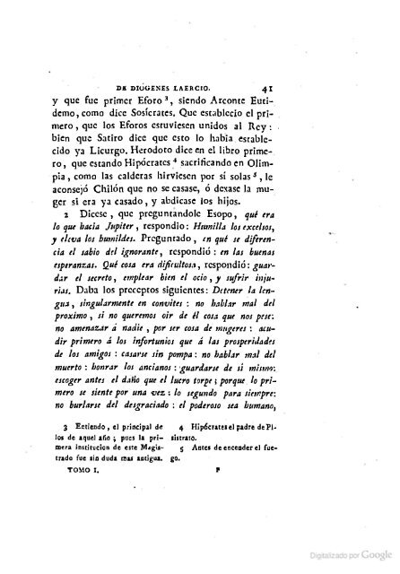 DIÓGENES LAERCIO – 1792 – Sobre las vidas, opiniones y