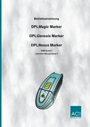Betriebsanweisung Dplmagic Marker Dplgenesis ... - ACI Laser