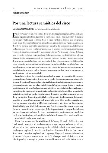 Por una lectura semiótica del circo