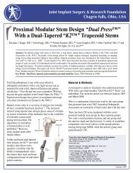 Proximal Modular Stem Design - Joint Implant Surgery & Research ...