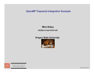 OpenMP Trapezoid Integration Example - Oregon State University