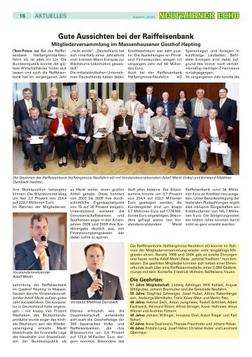 Mitgliederversammlung in Massenhausen - Raiffeisenbank ...