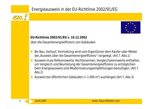 Der Energieausweis