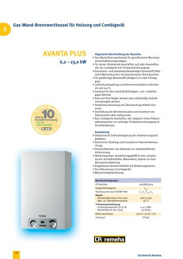 Hauptpreisliste 2008 - AVANTA PLUS von 6,2 bis 23 kW