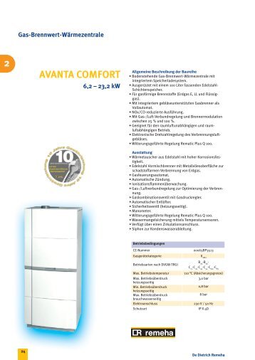 Hauptpreisliste 2008 - AVANTA COMFORT von 6,2 bis 23,2 kW