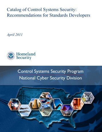 Catalog of Control Systems Security: Recommendations for Standards Developers