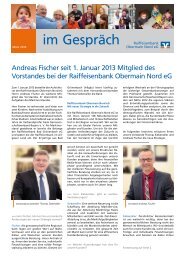 Ausgabe März 2013 - Raiffeisenbank Obermain Nord eG