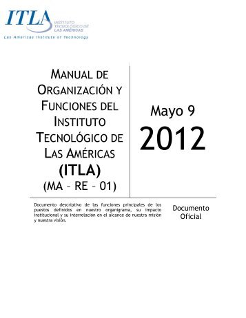 Manual de OrganizaciÃ³n y Funciones del ITLA