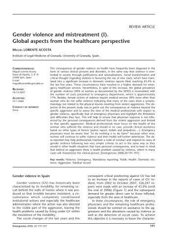 Miguel Lorente Acosta, Gender Violence and ... - World Pulse