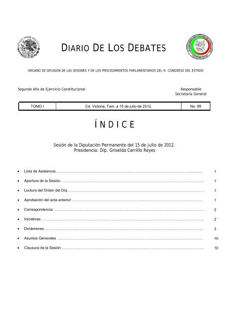 el archivo en pdf - H. Congreso del Estado de Tamaulipas