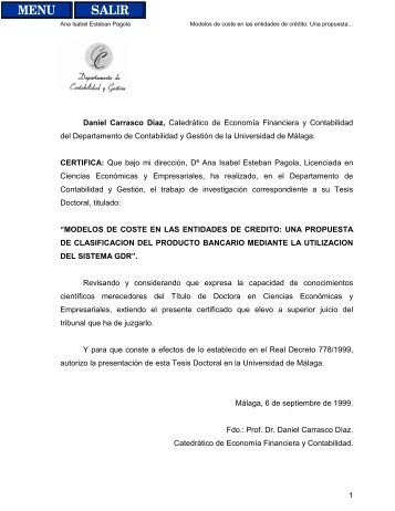 1 Daniel Carrasco Díaz, Catedrático de Economía Financiera y ...