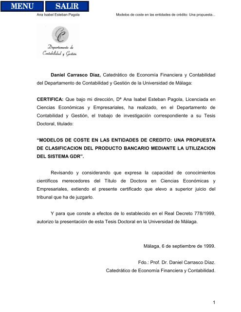 1 Daniel Carrasco Díaz, Catedrático de Economía Financiera y ...