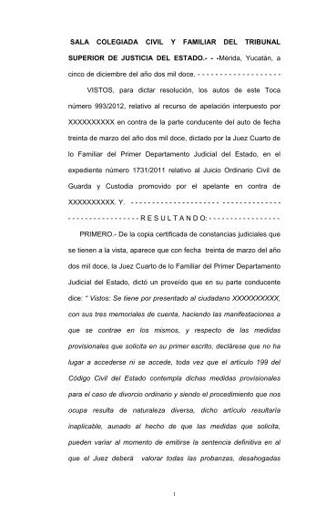 ejecutoria: 993/2012 - Poder Judicial del Estado de Yucatán.