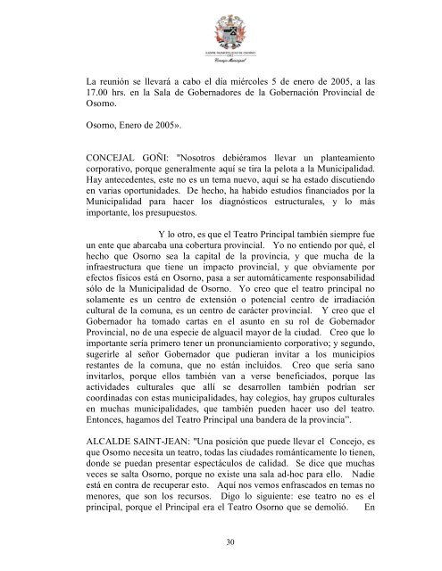 ACTA ORD.Nº01: SESIÓN ORDINARIA Nº01/2005. - Municipalidad ...