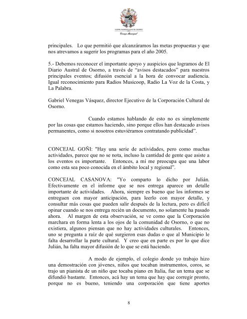 ACTA ORD.Nº01: SESIÓN ORDINARIA Nº01/2005. - Municipalidad ...