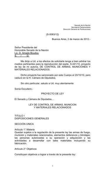 La senadora Sonia Escudero vuelve a presentar ... - Mienten.com.ar