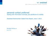 Personal contact preferred - Randstad