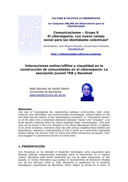 versión pdf - Observatorio para la Cibersociedad, OCS