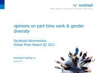 Opinions on part-timework & gender - Randstad