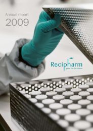 Download the annual report in PDF format here. - Recipharm