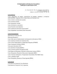 Unidad Estatal de Protección Civil Jalisco Catálogo de Capacitación ...