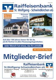 Mitgliederbrief Herbst 2012 - Raiffeisenbank St. Wolfgang ...