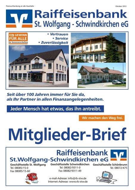 Mitgliederbrief Herbst 2012 - Raiffeisenbank St. Wolfgang ...