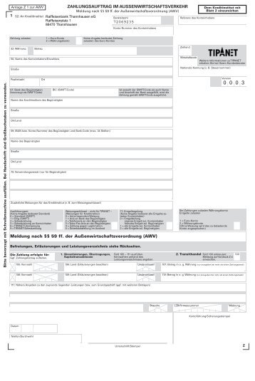 Zahlungsauftrag im Aussenwirtschaftsverkehr - Raiffeisenbank ...