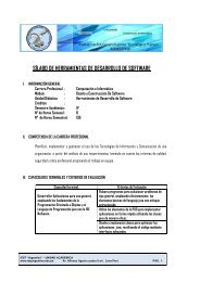 SÍLABO DE HERRAMIENTAS DE DESARROLLO ... - ISTP Argentina