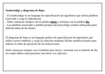 Seudocódigo y diagrama de flujo: - El seudocódigo es un lenguaje ...