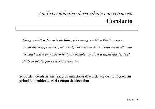 análisis sintáctico descendente sin retroceso - Blearning