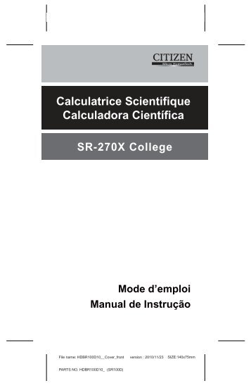 Calculadora Científica Calculatrice Scientifique - Citizen calculator