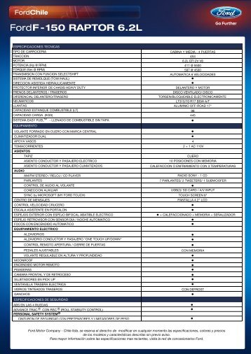 FordF-150 RAPTOR 6.2L - Ford Chile