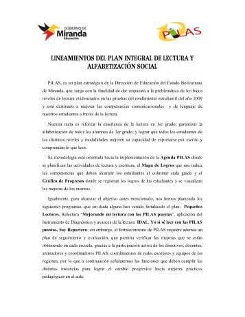 Funciones PILAS - Gobierno del estado Miranda