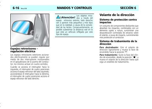 MANDOS Y CONTROLES SECCIÓN 6 Tablero de instrumentos *