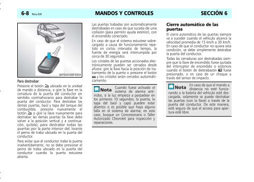 MANDOS Y CONTROLES SECCIÓN 6 Tablero de instrumentos *