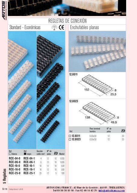 5 Bridas sujetacables - Artos Engineering France