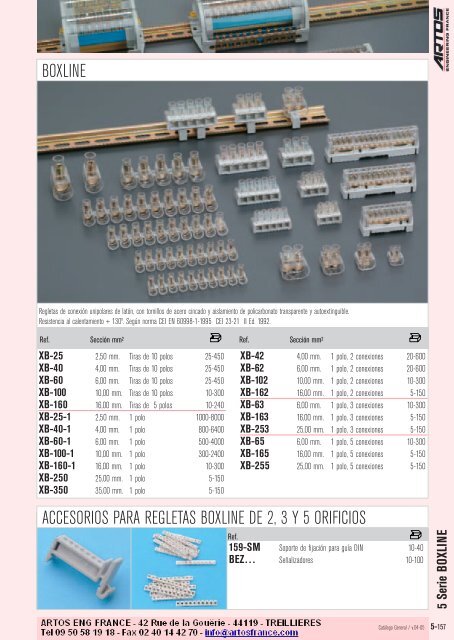 5 Bridas sujetacables - Artos Engineering France