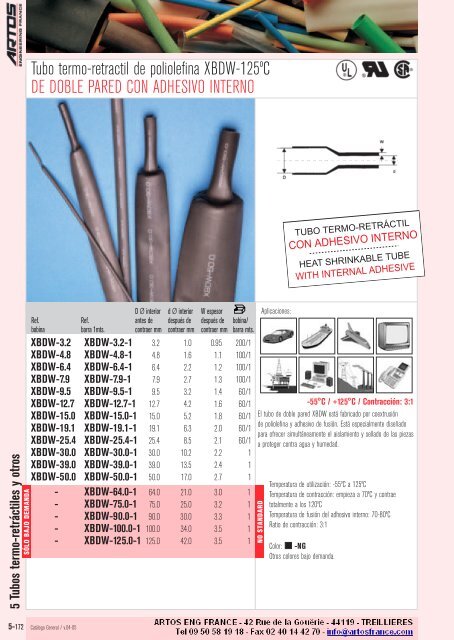 5 Bridas sujetacables - Artos Engineering France