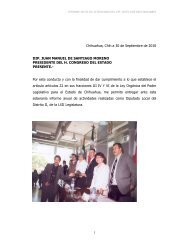 Informe Dip. Jesús José Díaz Monarrez - H. Congreso de Chihuahua