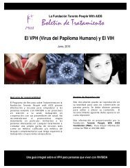 El VPH (Virus del Papiloma Humano) y El VIH - Toronto People With ...