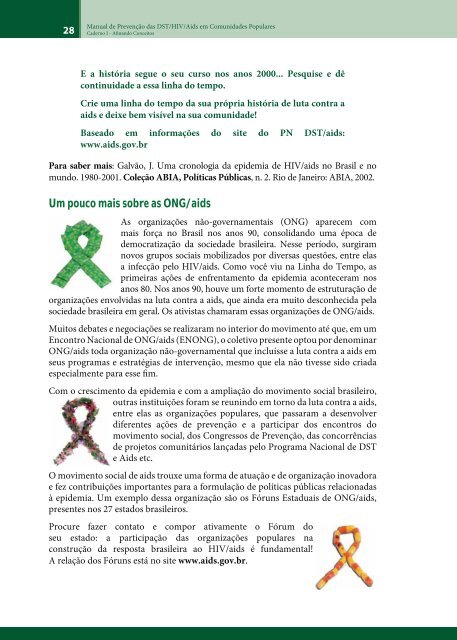 Manual de Prevenção das DST/HIV/Aids em Comunidades Populares