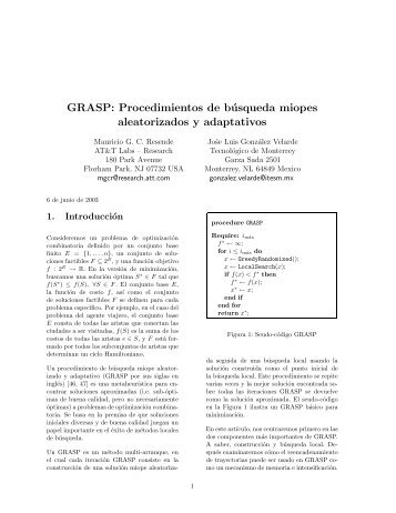 Procedimientos de búsqueda miopes aleatorizados y adaptativos