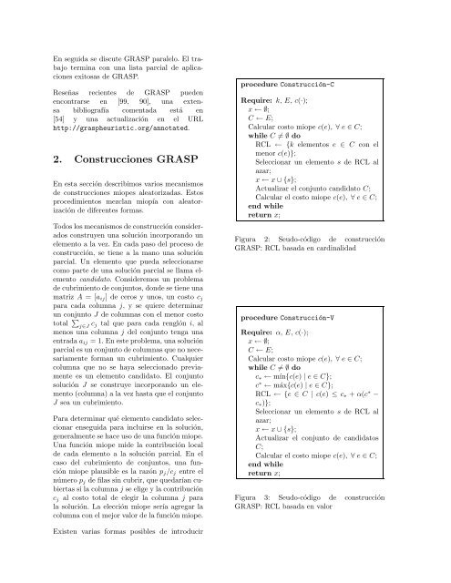 Procedimientos de búsqueda miopes aleatorizados y adaptativos