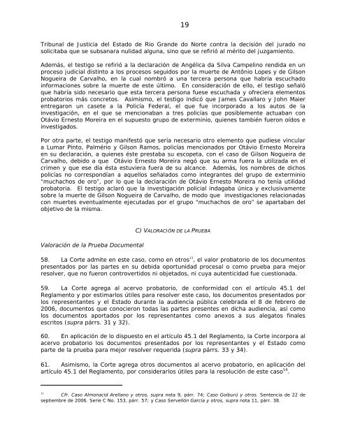 Corte Interamericana de Derechos Humanos Caso Nogueira de ...