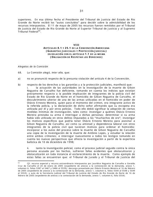 Corte Interamericana de Derechos Humanos Caso Nogueira de ...