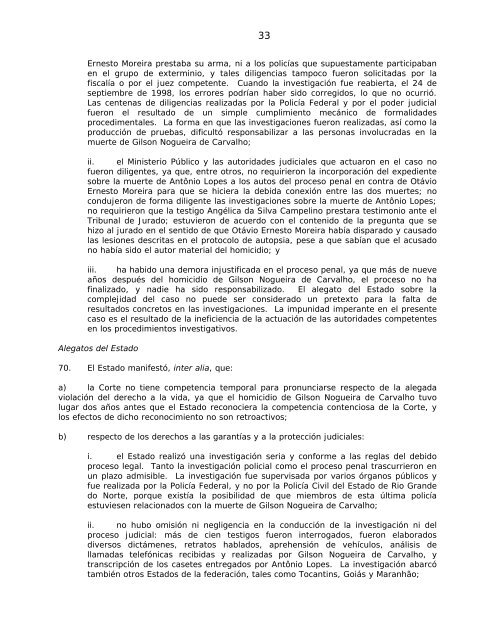 Corte Interamericana de Derechos Humanos Caso Nogueira de ...