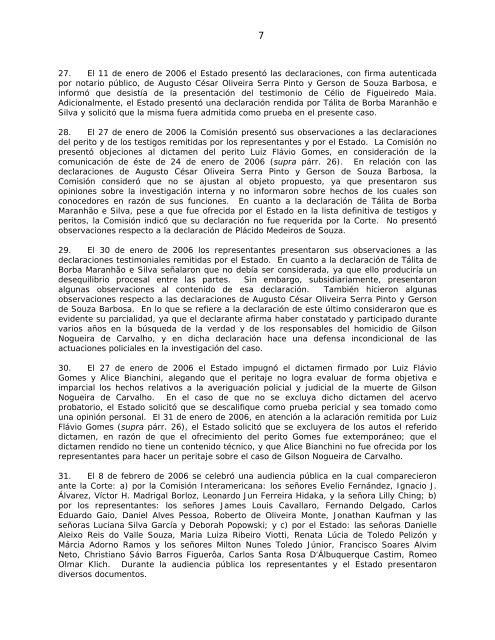 Corte Interamericana de Derechos Humanos Caso Nogueira de ...