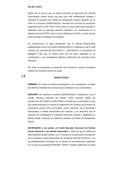 juicio de revisión constitucional electoral expediente: sm-jrc-13 ...